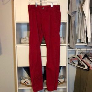 Red express pants